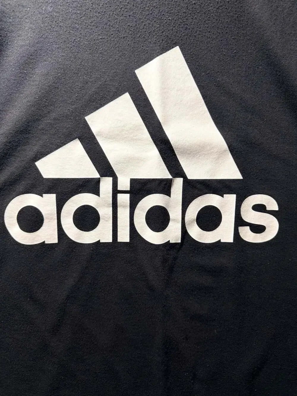 Adidas The Go-To Performance Tee Size 2XL Black Big Logo T-Shirt